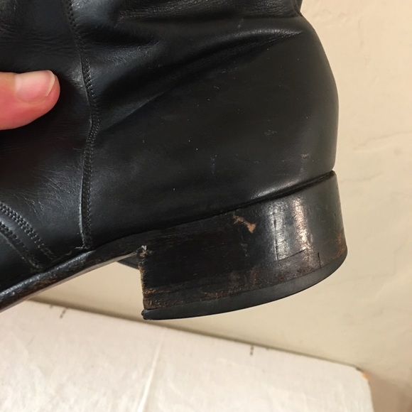 Vintage 70s Florsheim men black leather ankle boot - Picture 5 of 12